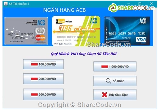 code ứng dụng atm,Ứng dụng ATM,quản lý cây ATM,quản lý thông tin,quản lý tài khoản