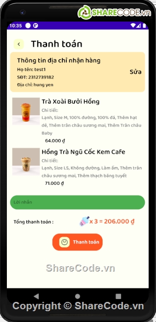 Ứng dụng trà sữa,trà sữa,bán trà sữa,ứng dụng android,share fullcode bán hàng,fullcode bán trà sữa