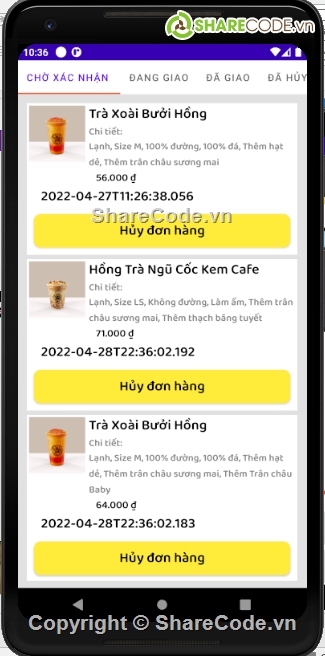 Ứng dụng trà sữa,trà sữa,bán trà sữa,ứng dụng android,share fullcode bán hàng,fullcode bán trà sữa