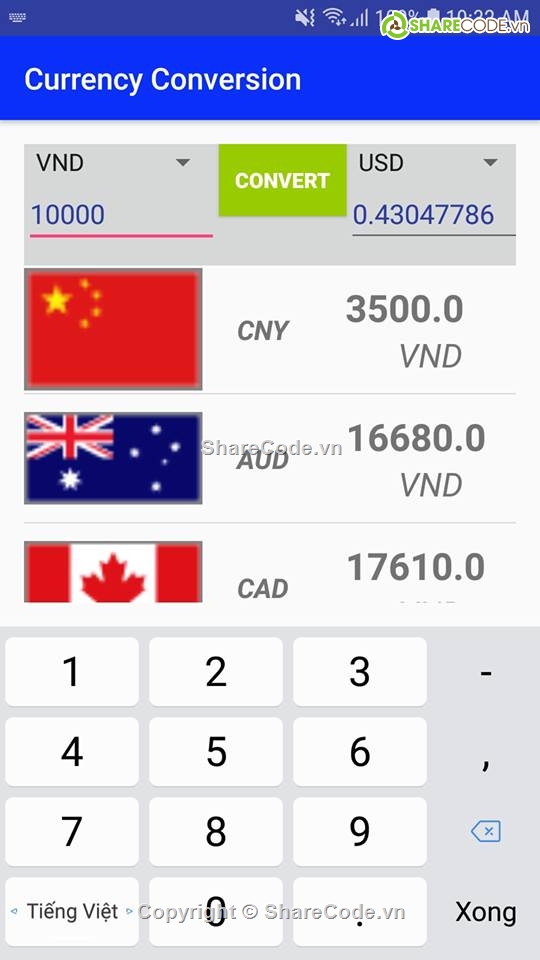 Ứng dụng android,chuyển đổi cơ số,chuyển đổi tiền tệ,chuyển đổi tiền,convert tiền,Convert Money