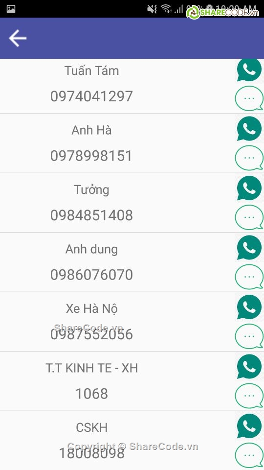 Ứng dụng danh bạn trên android,code quản lý danh bạ điện thoại,source code danh bạ điện thoại,danh bạ điện thoại,Ứng dụng android,Ứng dụng