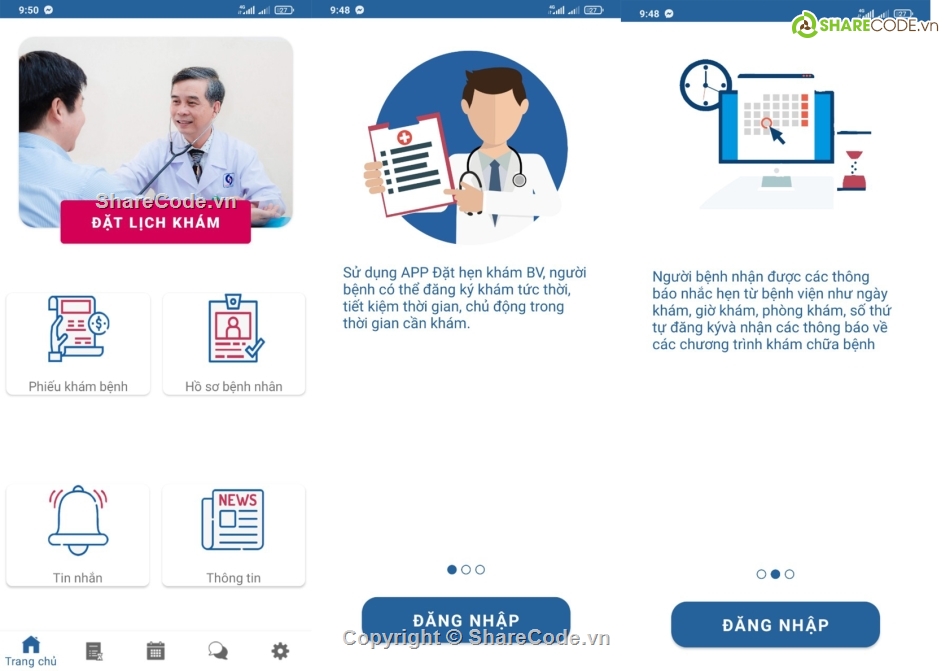code dự án,app android đặt lịch khám,Code Ứng dụng đặt lịch khám,Code đặt lịch khám,Code đồ án