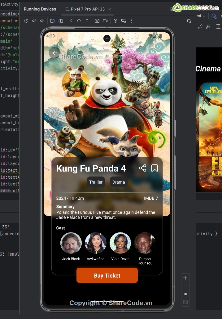 Ứng dụng,xem phim,cinema movie android app,đặt vé,đặt vé  xem phim,quản lý rạp phim