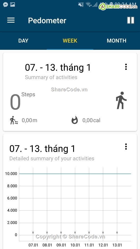 android,ứng dụng đếm số bước chân,code đếm số bước chân android,Ứng dụng android