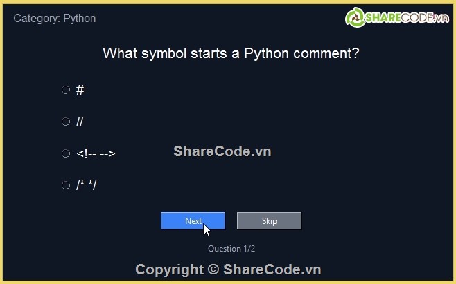 Ứng dụng,tkinter,quiz game