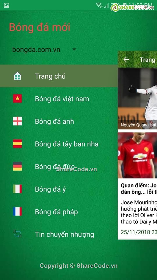 Ứng dụng đọc báo,ứng dụng tin tức,ứng dụng thể thao,ứng dụng tin tức bóng đá,Ứng dụng android,bóng đá