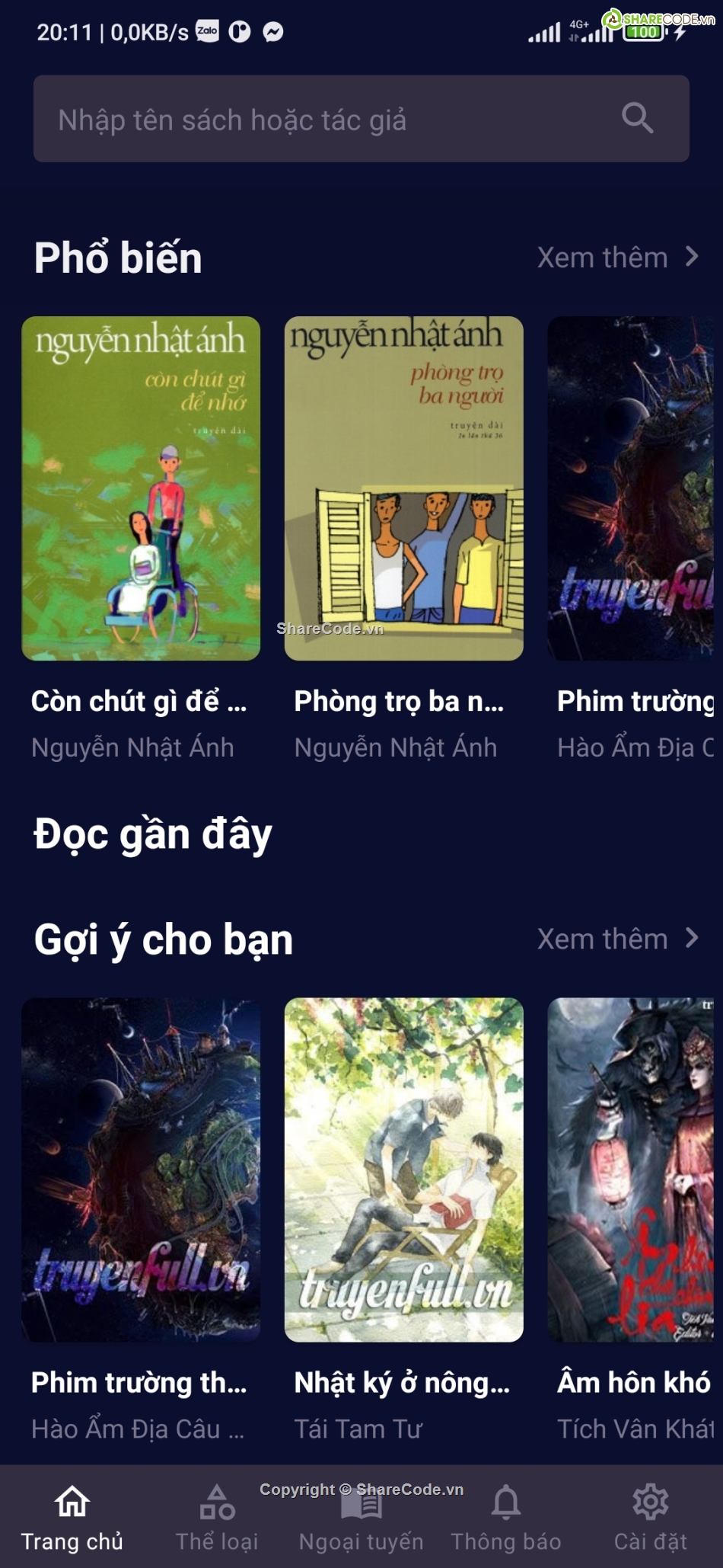 Ứng dụng  Android,Ứng dụng,website đọc truyện đẹp