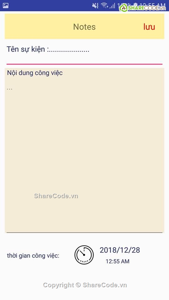 Ứng dụng android,code app ứng dụng ghi chú,code ghi chú,ghi chú,ghi chú cá nhân,note app