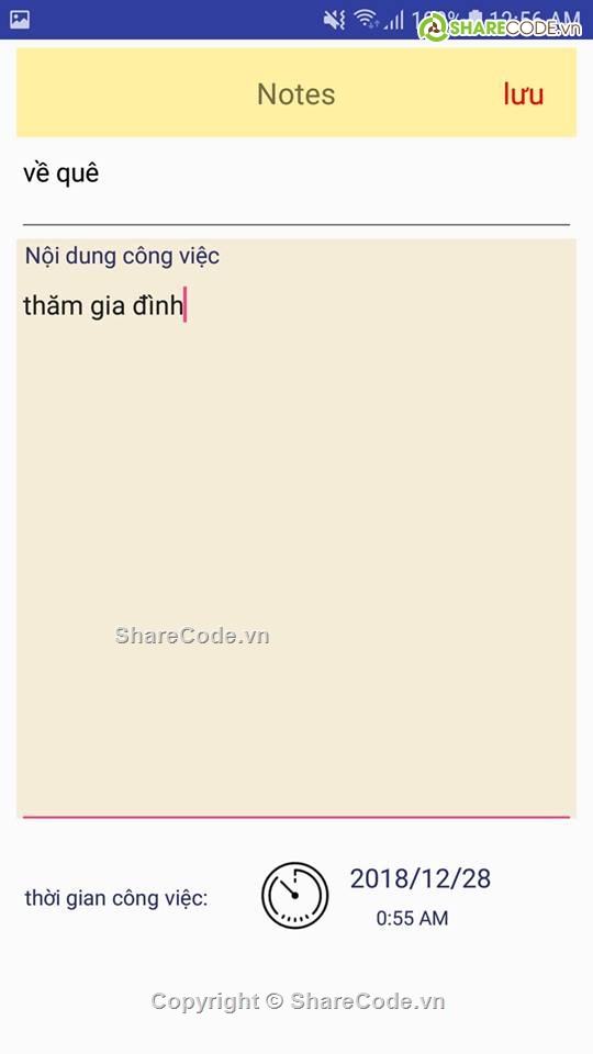 Ứng dụng android,code app ứng dụng ghi chú,code ghi chú,ghi chú,ghi chú cá nhân,note app