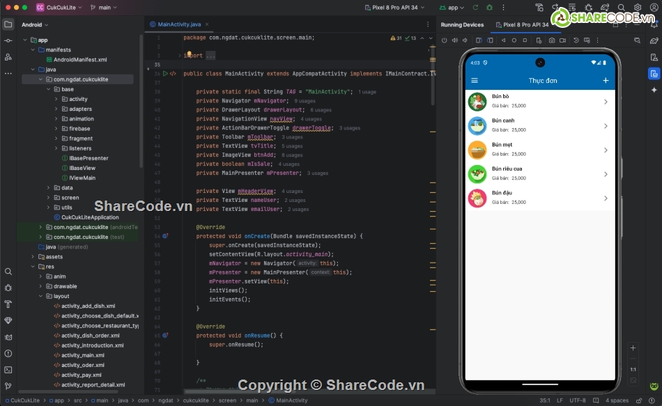 quản lý quán ăn,firebase,CukCukLite,gọi món ăn,báo cáo thống kê