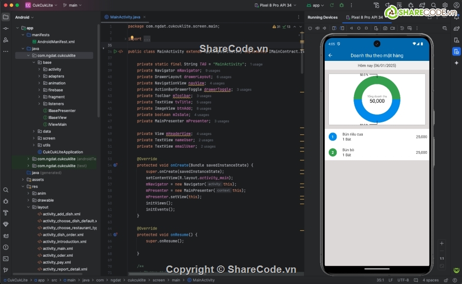 quản lý quán ăn,firebase,CukCukLite,gọi món ăn,báo cáo thống kê