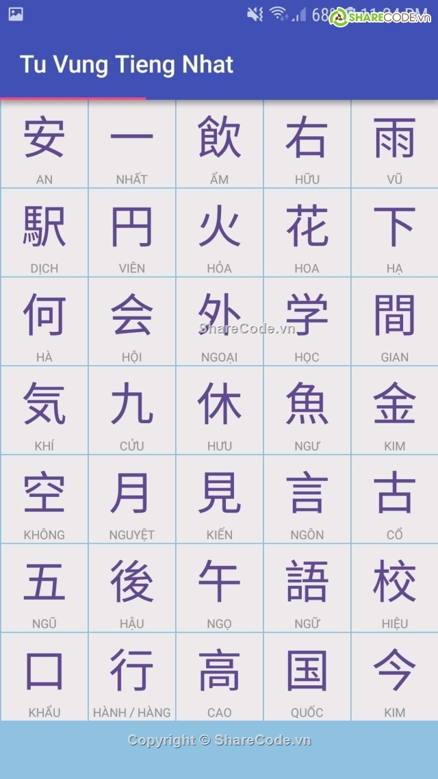 android,học tiếng nhật,ứng dụng học tiếng nhật,code dễ hiểu,app android