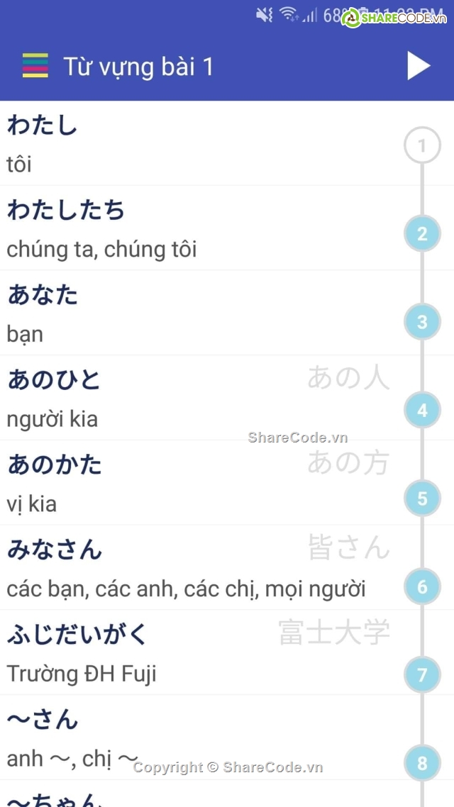 android,học tiếng nhật,ứng dụng học tiếng nhật,code dễ hiểu,app android