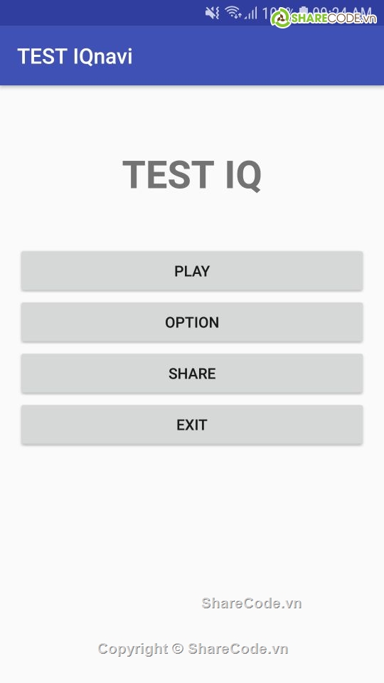 Ứng dụng android,iq test,game iq test,code kiểm tra trắc nghiệm,trò chơi iq,iq