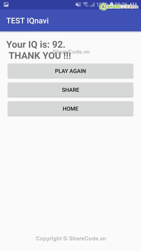 Ứng dụng android,iq test,game iq test,code kiểm tra trắc nghiệm,trò chơi iq,iq