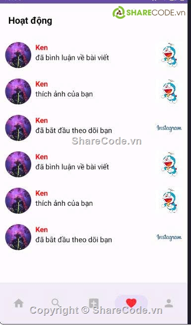 Ứng dụng  Android,instagram,ứng dụng instagram,code ứng dụng instagram