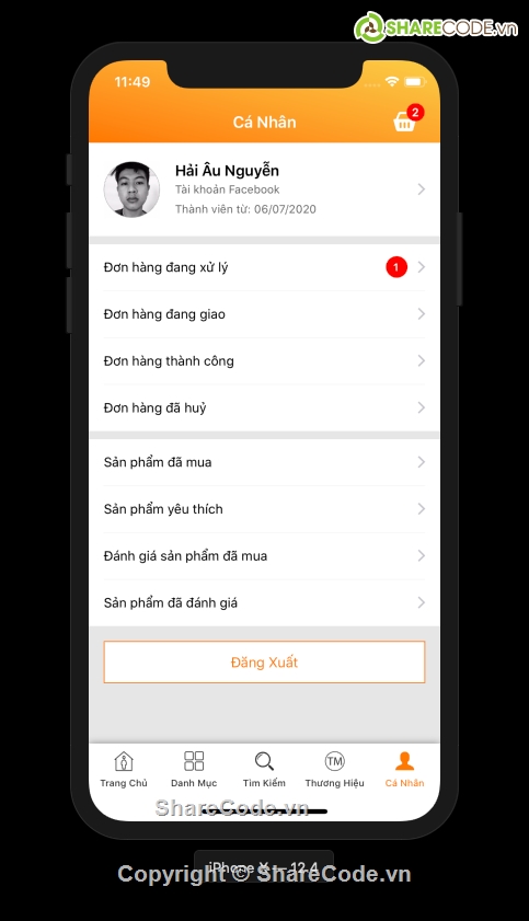 Ứng dụng mua sắm,source thương mại điện tử ios,code ios,ứng dụng mua sắm