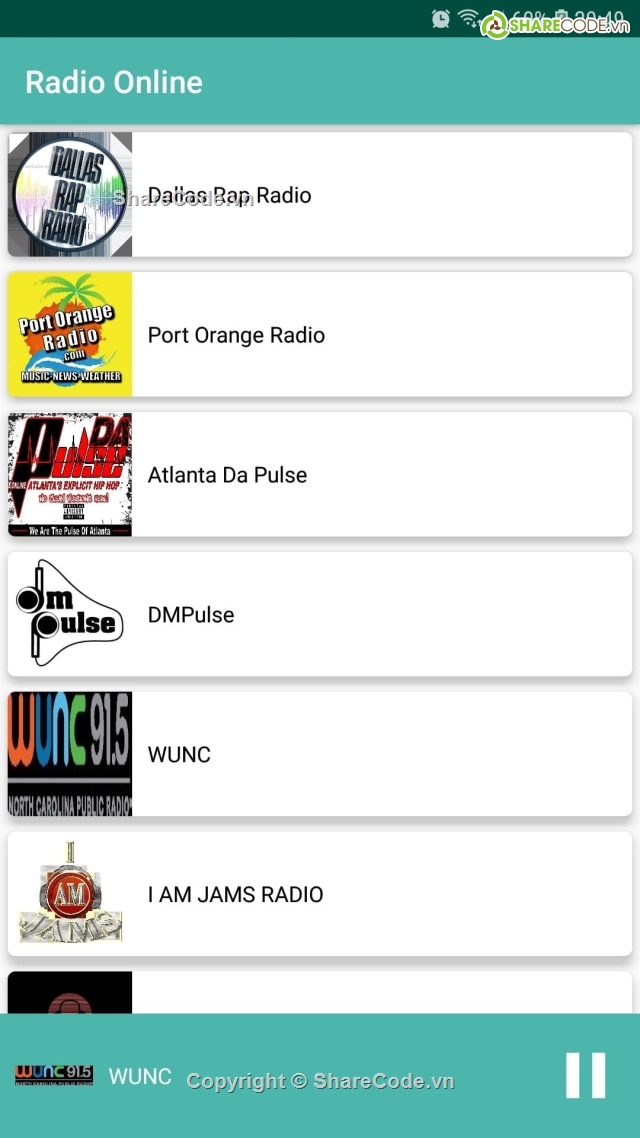 Ứng Dụng Nghe RADIO online,App radio,radio app,radio android,ung dung nghe nhac,chương trình nghe nhạc android