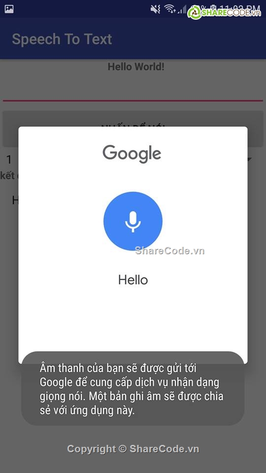 nhận dạng giọng nói,nhận diện giọng nói,Speech to Text,chuyển giọng nói thành văn bản,Android Speech To Text,Ứng dụng android