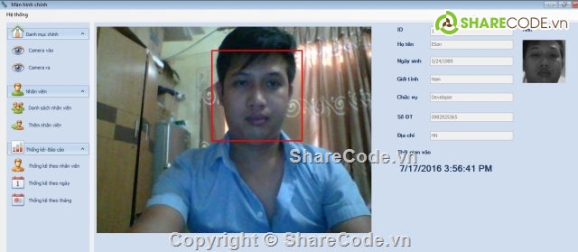 nhận dạng,nhận dạng khuôn mặt,code nhận dạng,đồ án tốt nghiệp,nhận diện khuôn mặt,quản lý chấm công