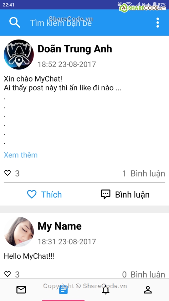 Ứng dụng,Chat,Nhắn tin,firebase,facebook