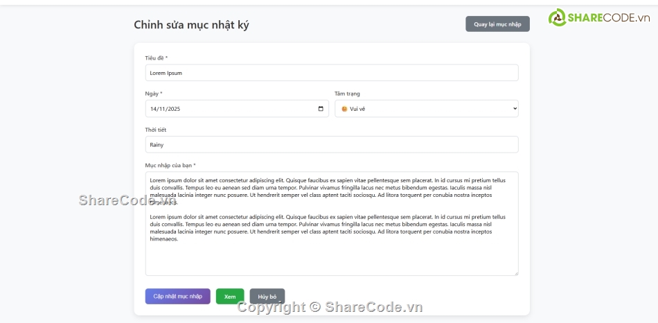 Ứng dụng,PHP và MySQL,ứng dụng nhật ký
