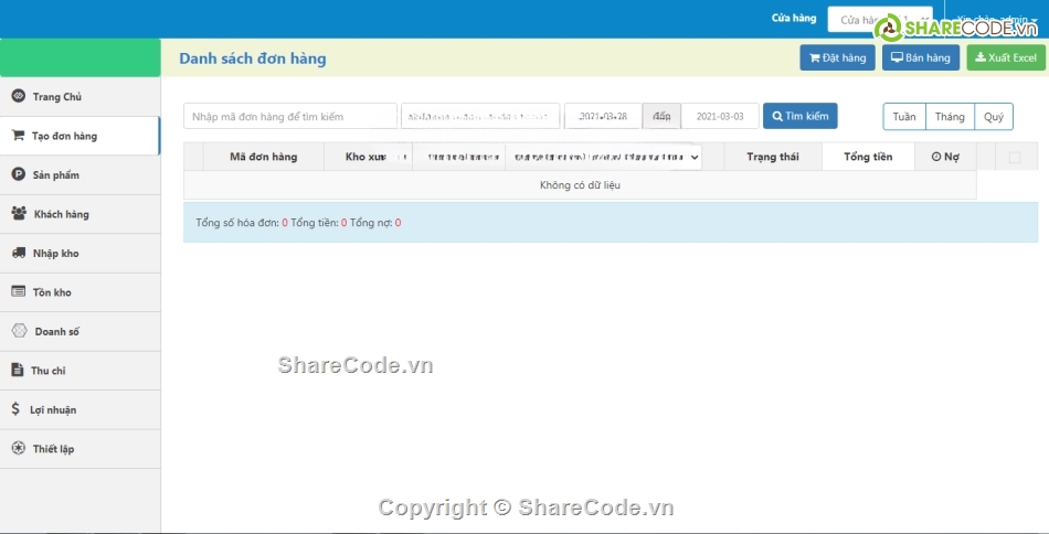 Ứng dụng,php,quản lý bán hàng