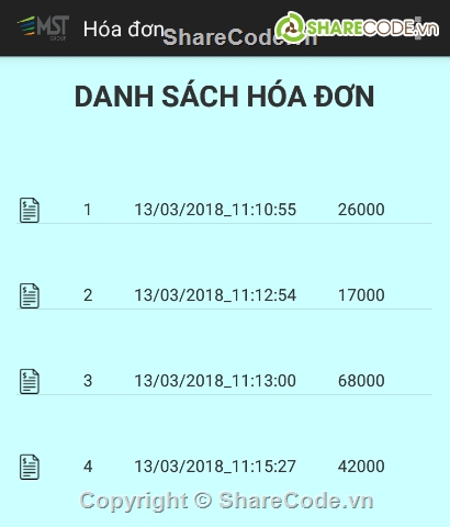 quản lý bán hàng,Sqlite in Android,quản lý hàng hóa,ứng dụng quản lý,quản lý đơn hàng