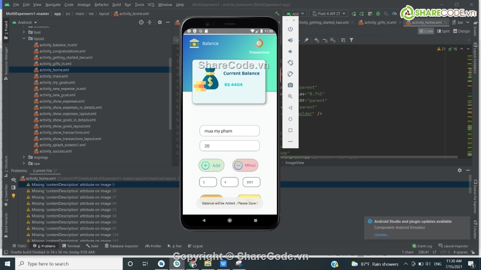 quản lý chi tiêu,code quản lý thu chi,quản lý chi tiêu android,code quản lý chi tiêu