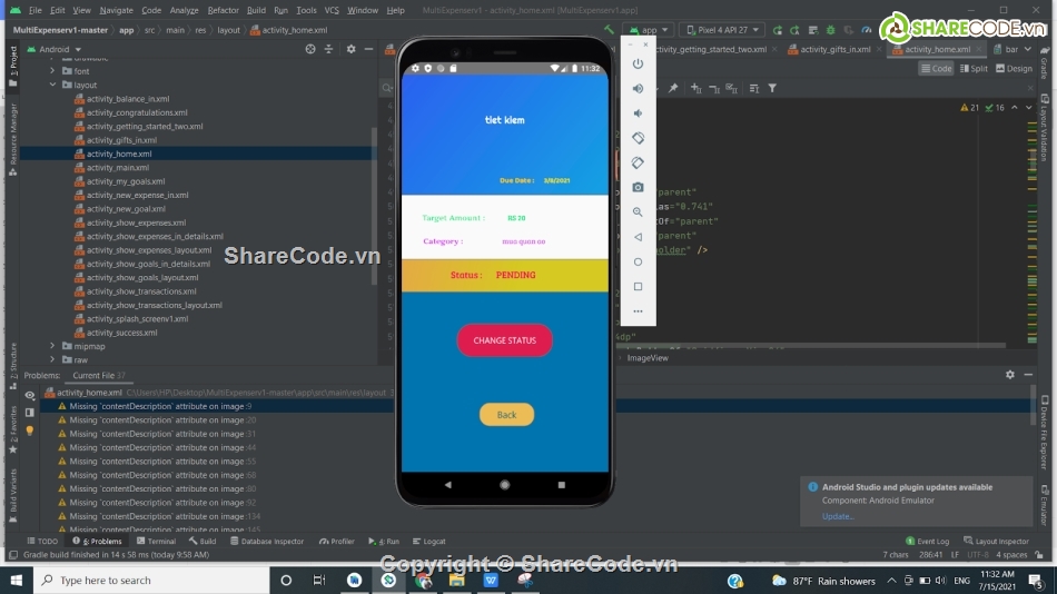 quản lý chi tiêu,code quản lý thu chi,quản lý chi tiêu android,code quản lý chi tiêu