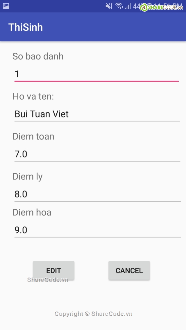 Code quản lý điểm sinh viên,code quản lý điểm sinh viên,android quản lý điểm sinh viên