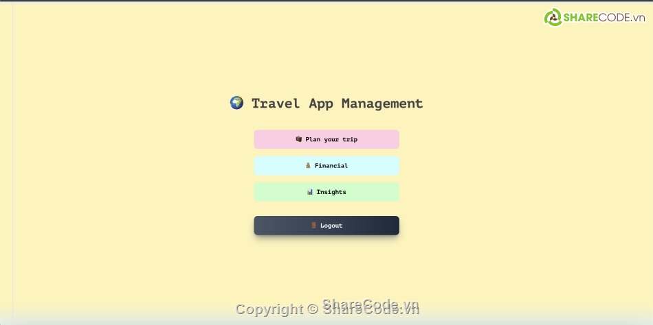 Ứng dụng,quản lý du lịch,Code quản lý du lịch