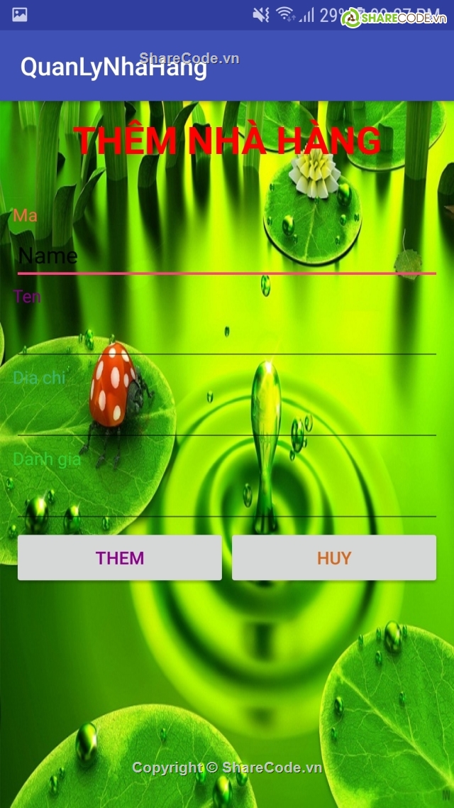 quản lý trên Android,Ứng dụng quản lý cửa hàng,App quản lí nhà hàng,quản lý nhà hàng trên Android