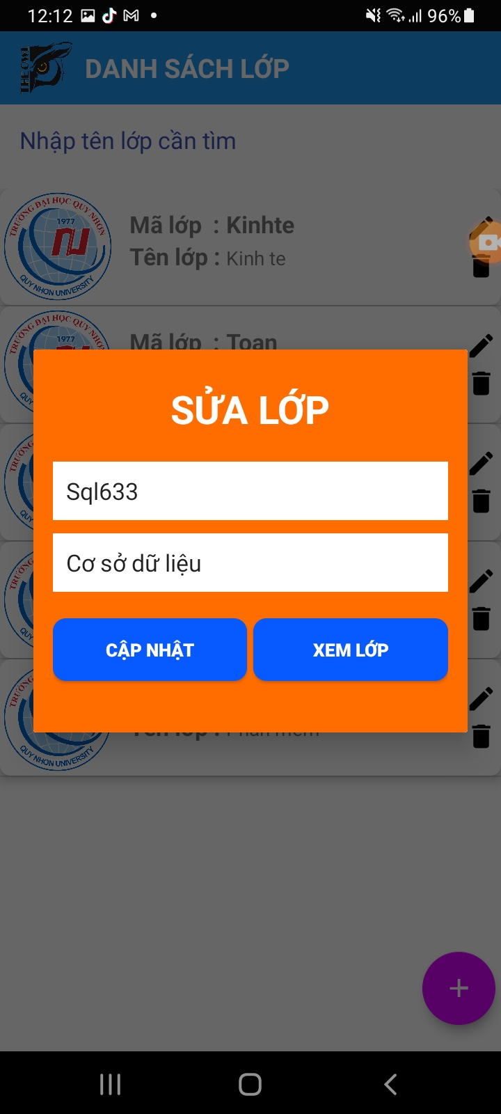 ứng dụng quản lý sinh viên,đồ án quản lý android,quản lý sinh viên android,đồ án android studio,quản lý sinh viên