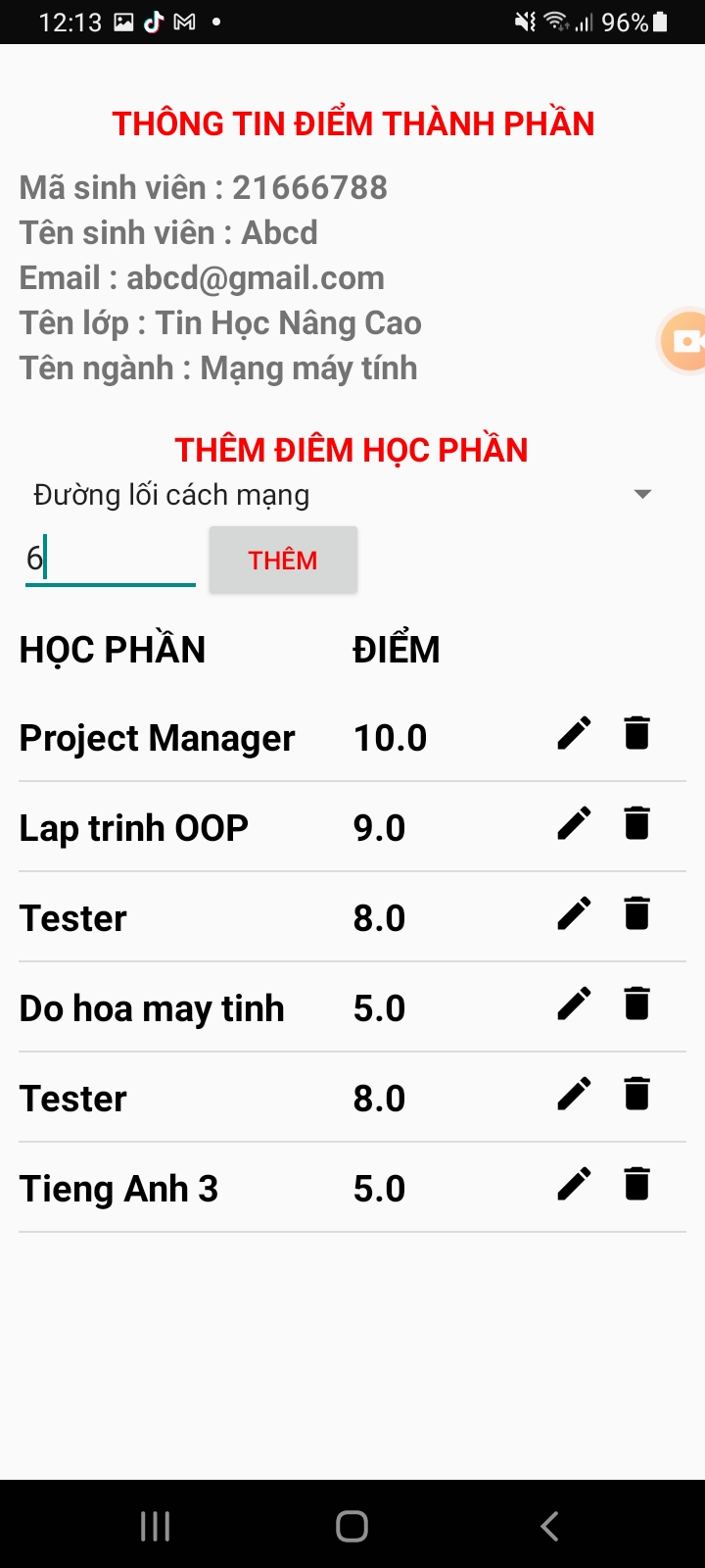 ứng dụng quản lý sinh viên,đồ án quản lý android,quản lý sinh viên android,đồ án android studio,quản lý sinh viên