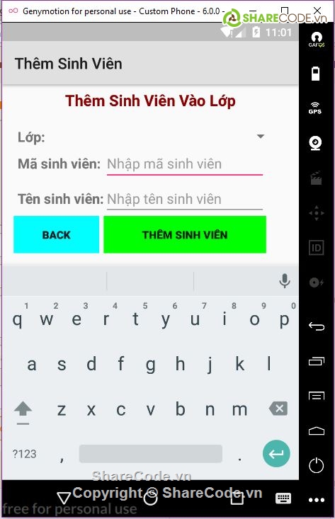 quản lý sinh viên,quản lý sinh viên android,code quản lý android,Assignment Android