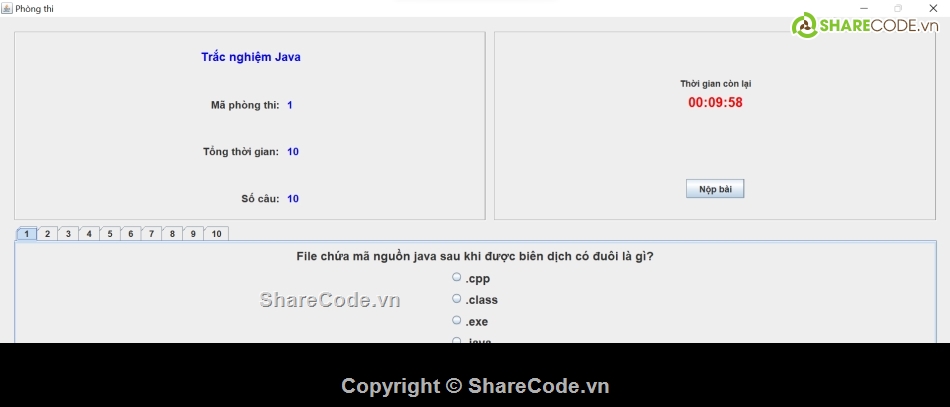 Ứng dụng,quản lý thi trắc nghiệm,quản lý thi