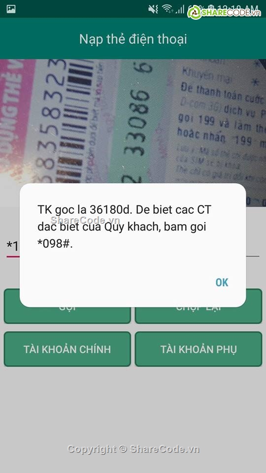 Scan card,Ứng dụng quét mã thẻ điện thoại,scan điện thoại,quét thẻ cào,ứng dụng android,Ứng dụng