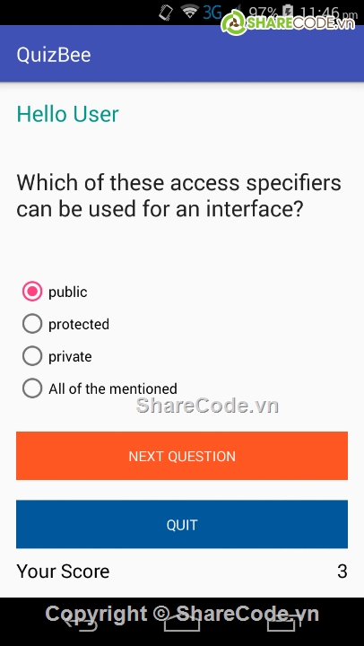 Code trắc nghiệm android studio,Code thi trắc nghiệm,Code android trắc nghiệm