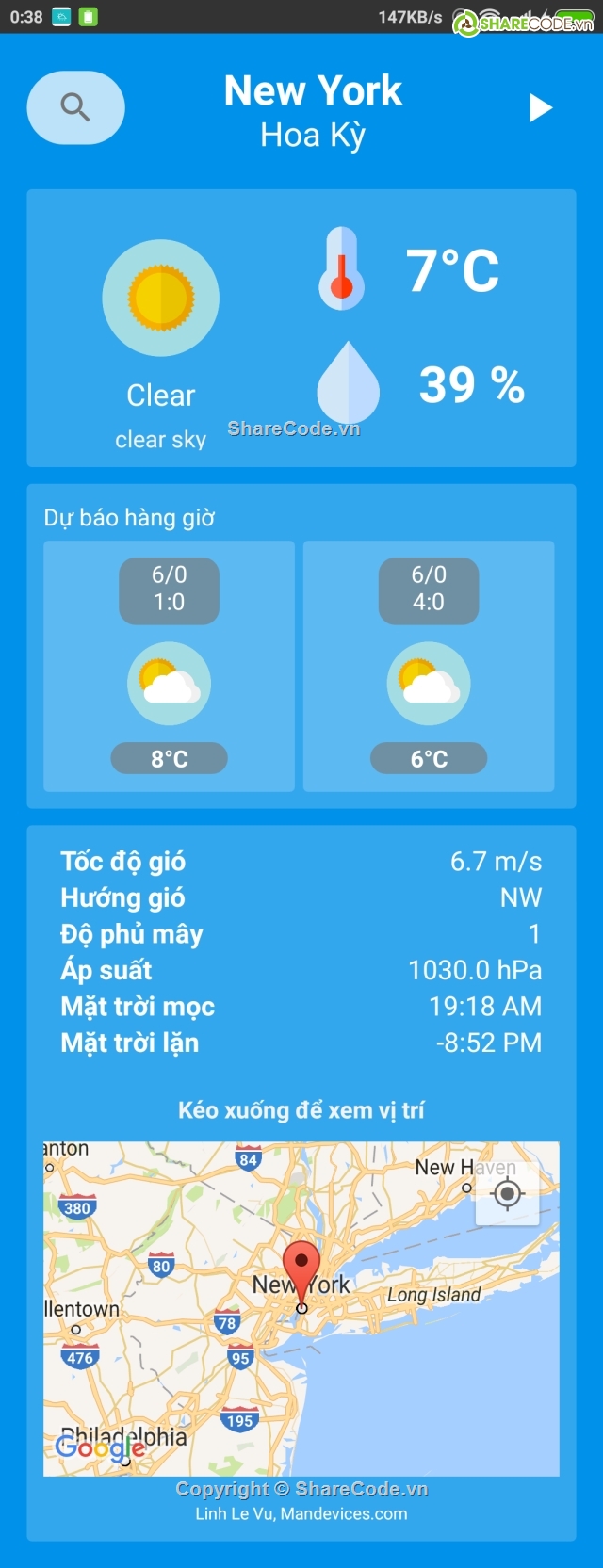 Ứng dụng android,Ứng dụng dự báo thời tiết,thời tiết,weather,material design,Weather today