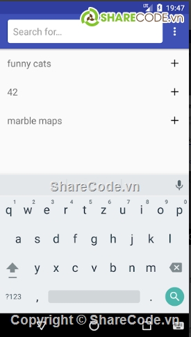 code tìm kiếm,tìm kiếm android,Ứng dụng tiềm kiếm,Simple Search,Simple and customizable search bar,Ứng dụng android