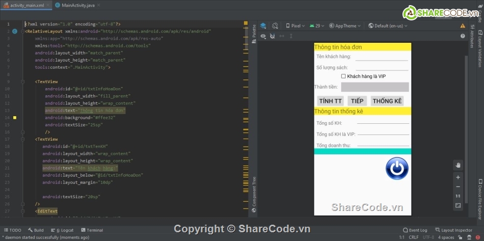 ứng dụng bán sách,android studio,ứng dụng android,Code bán sách android,Source bán sách