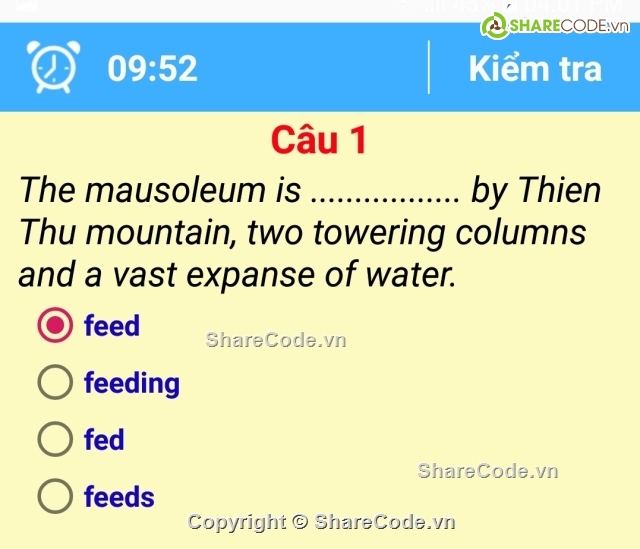 trắc nghiệm tiếng anh,Ứng dụng  Android,Ứng dụng tiếng anh c#,Code trắc nghiệm tiếng anh