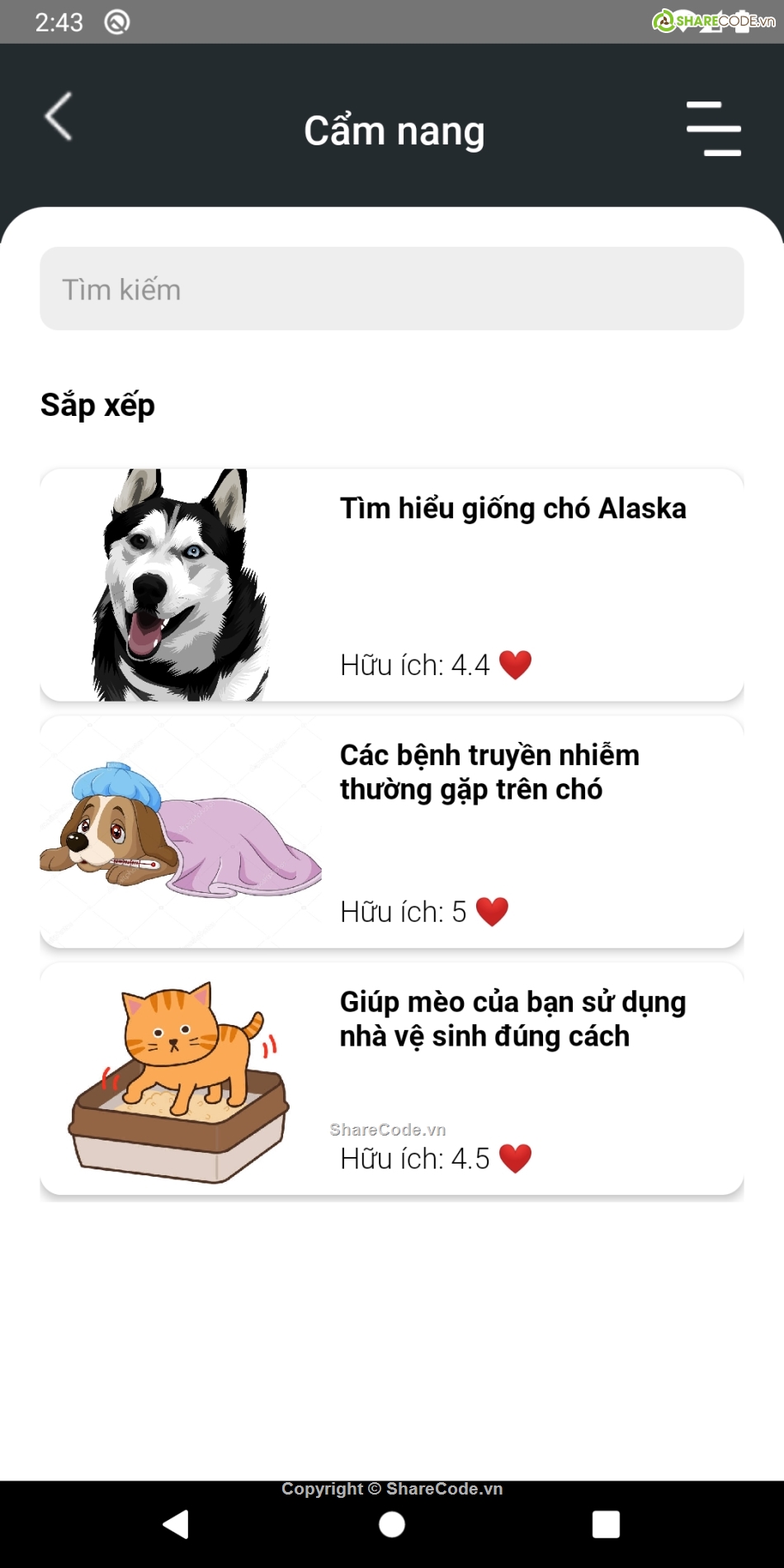 Ứng dụng,thú cưng,Ứng dụng  Android