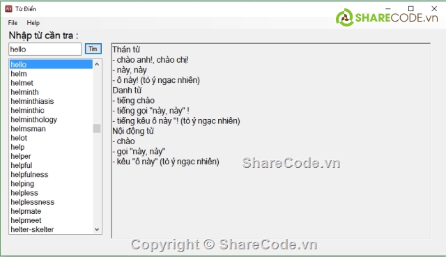 từ điển,ứng dụng từ điển,từ điển anh việt,source code từ điển