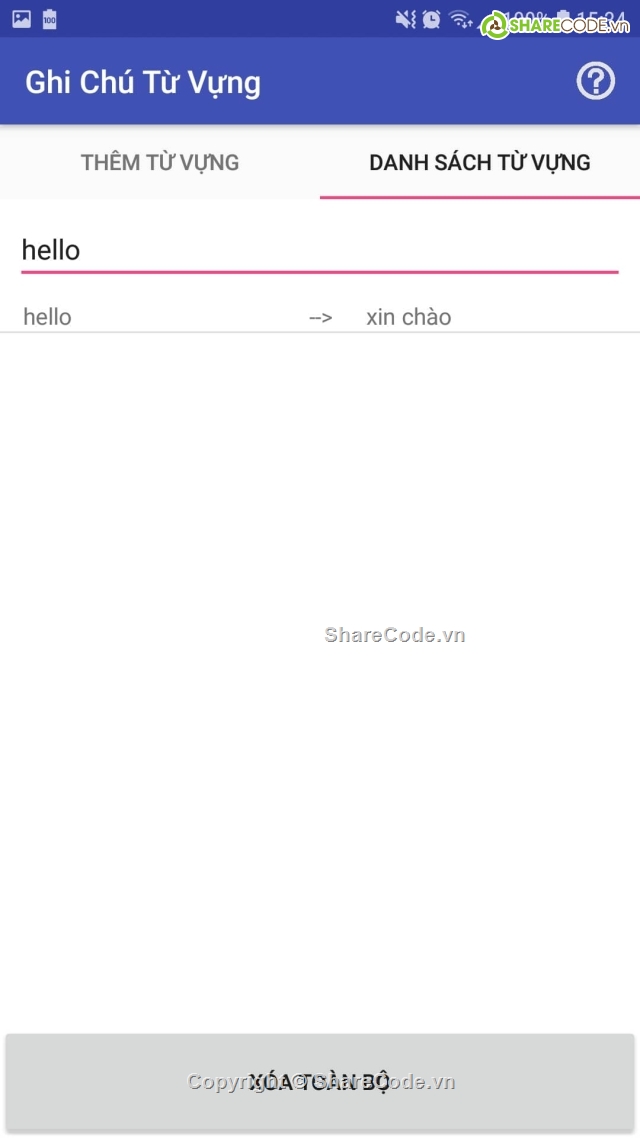 ứng dụng Từ Điển Ghi Chú,Code android,ứng dụng từ điển android,ghi chú từ điển,source code từ điển,Ứng dụng Từ Điển Ghi Chú