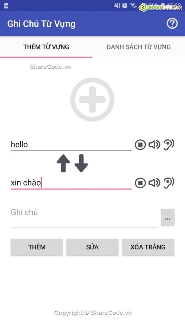 ứng dụng Từ Điển Ghi Chú,Code android,ứng dụng từ điển android,ghi chú từ điển,source code từ điển,Ứng dụng Từ Điển Ghi Chú