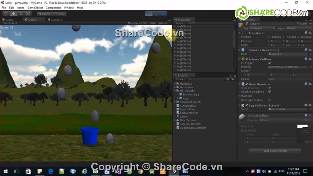 Unity,Unity hứng trứng,game hứng trứng unity,Game Hứng Trứng