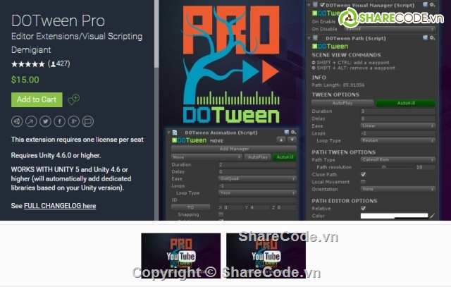 Unity Editor Extensions,DOTween Pro,source code game,DOTween Pro v0.9.690