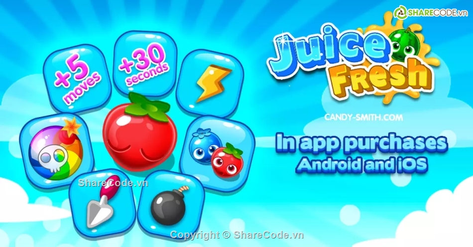 Juice Fresh,Match 3 Game Unity,Racing Game Unity,code game 15 puzzle,Hyper Casual Game Unity,match 3 source code